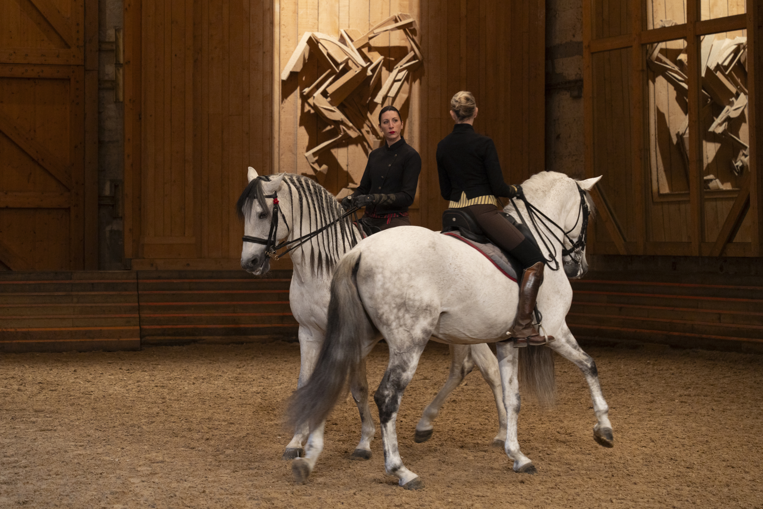 Manège de l'Académie Équestre de Versailles - Format spectacle Équestre la voie de l'écuyère, activité pour collaborateurs