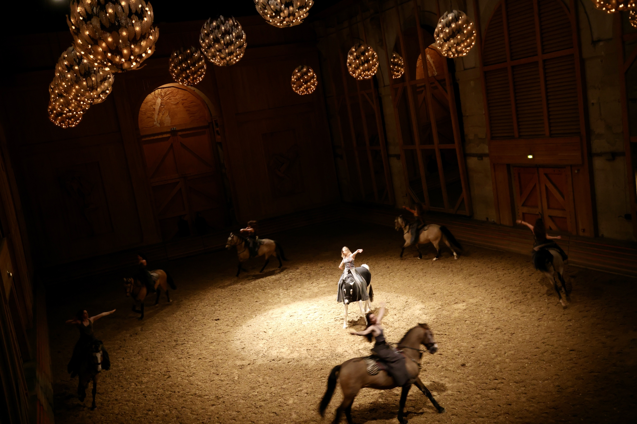 Manège de l'Académie Équestre de Versailles - Format spectacle Équestre la voie de l'écuyère - art, prestigieux
