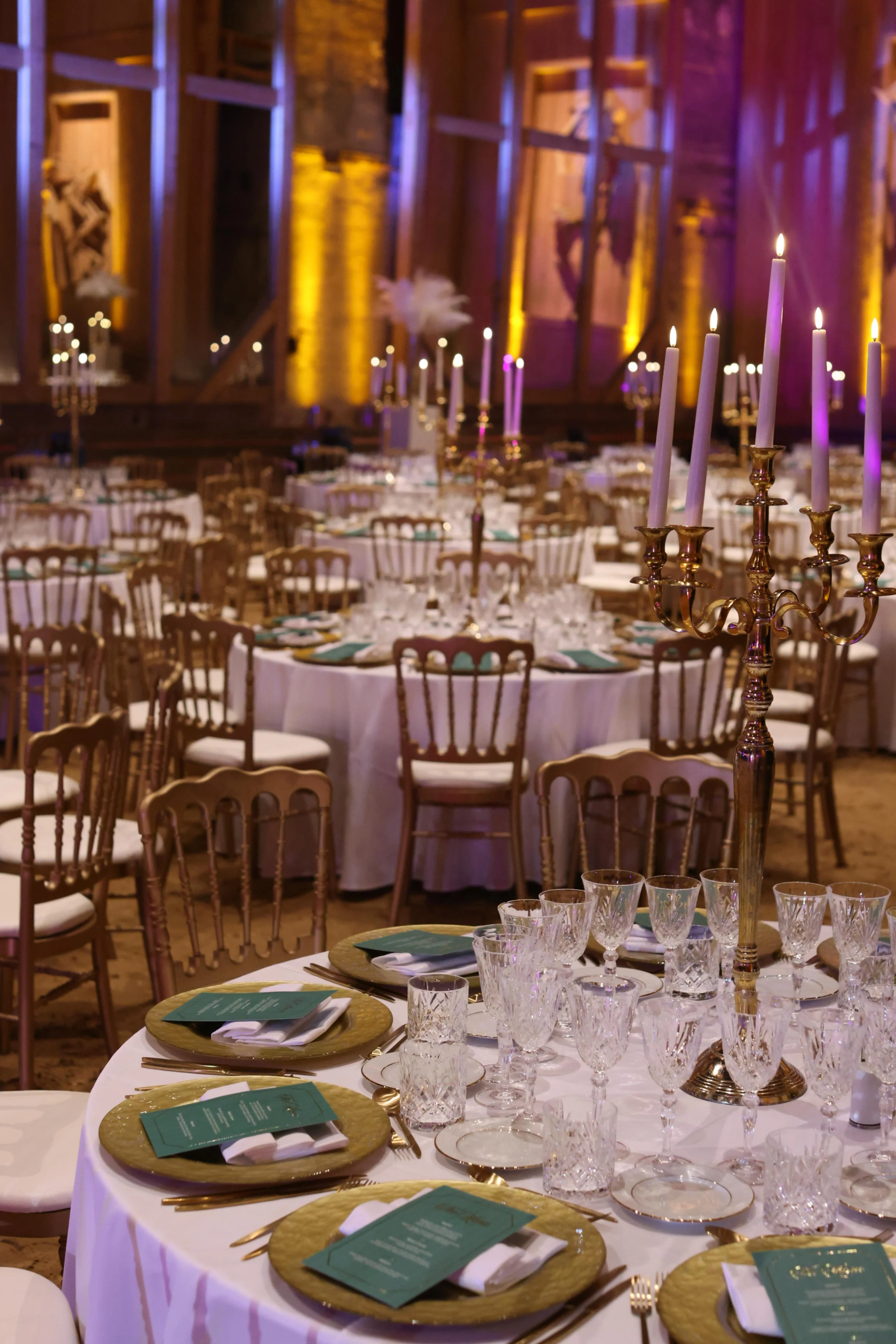 Dîner de gala au Manège de l’Académie Équestre, 300 convives à Versailles
